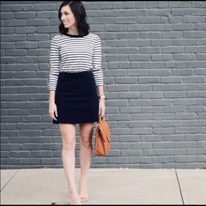 J. Crew black corduroy skirt